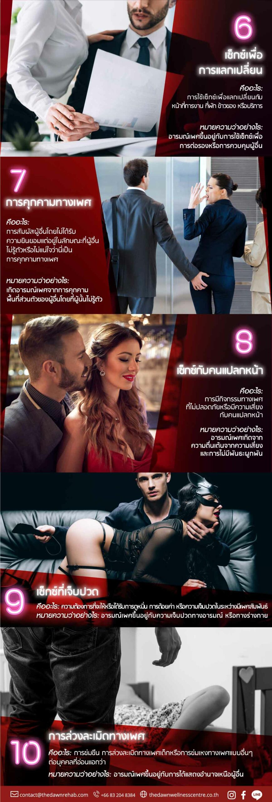 10 ประเภทของพฤติกรรม "เสพติดเซ็กซ์" ที่คุณควรรู้จัก (อินโฟกราฟฟิก)